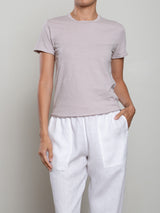 Classic Crewneck Tee in Supima Slub - Fog