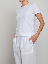 Classic Crewneck Tee in Supima Slub - White