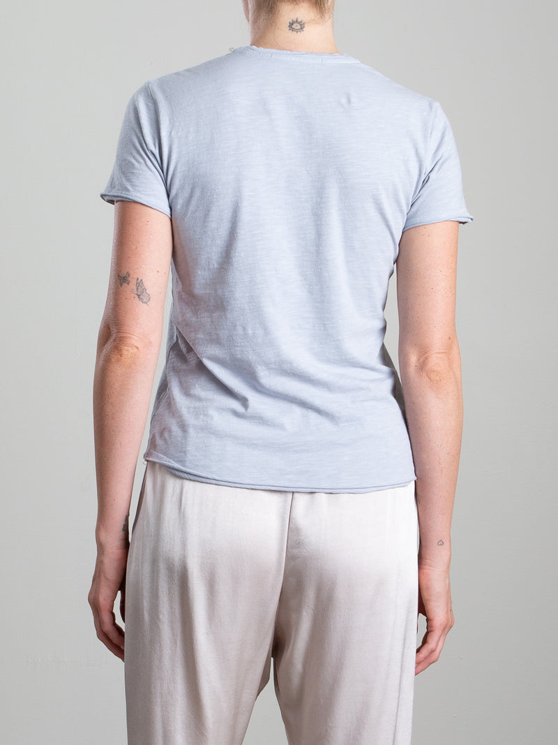 Classic Crewneck Tee in Supima Slub - Breeze