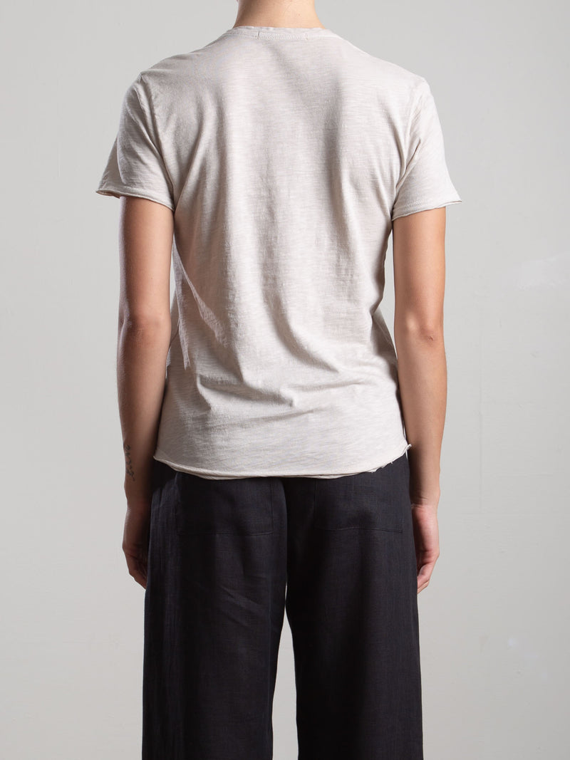 Classic Crewneck Tee in Supima Slub - Cement