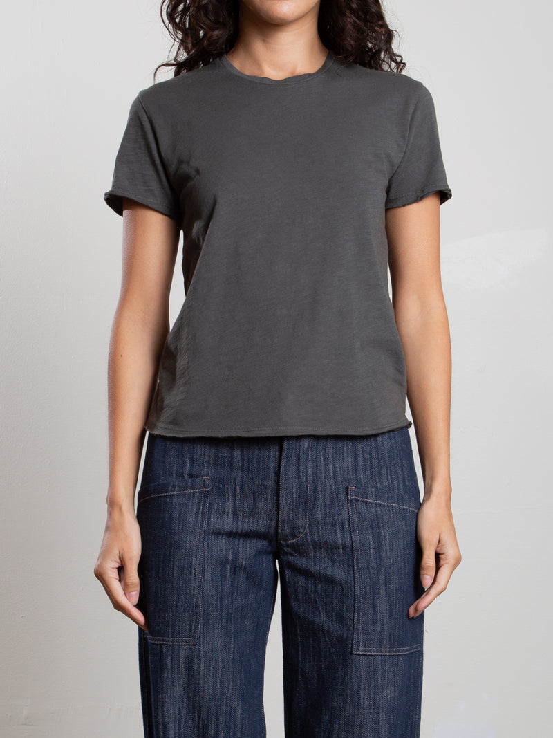 Classic Crewneck Tee in Supima Slub - Lava