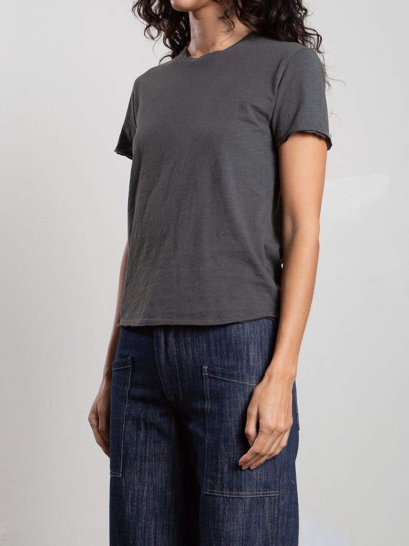 Classic Crewneck Tee in Supima Slub - Lava