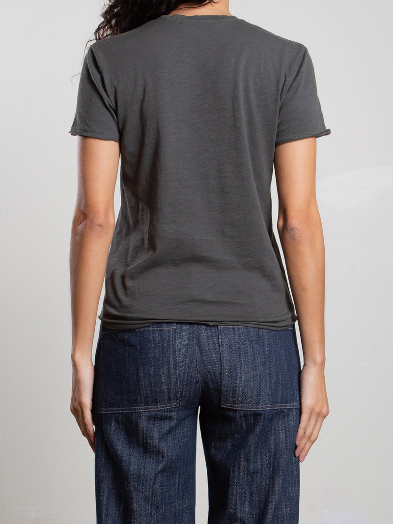 Classic Crewneck Tee in Supima Slub - Lava