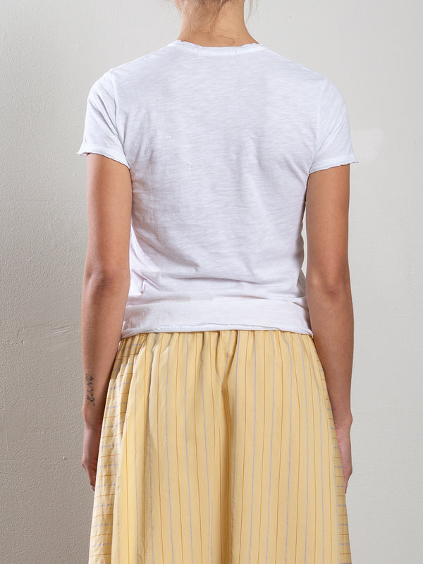 Classic Crewneck Tee in Supima Slub - White