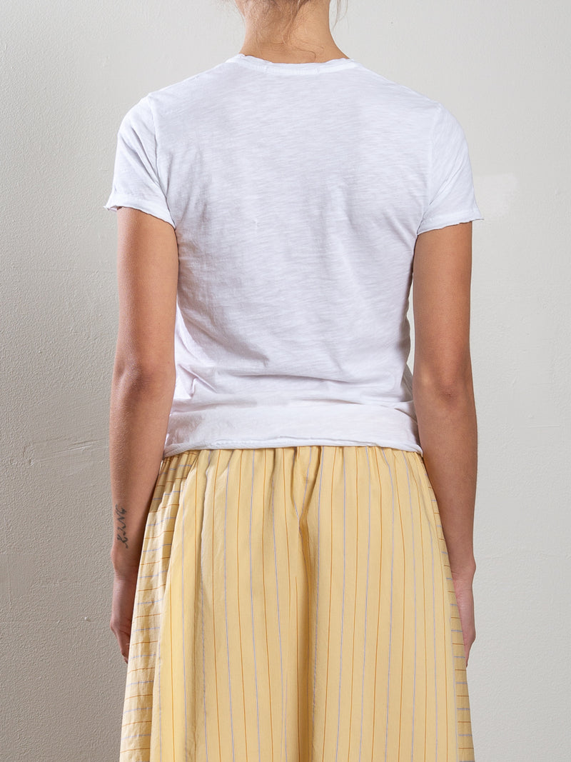 Classic Crewneck Tee in Supima Slub - White