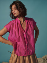 Blaire Shirt in Gossamer - Orchid