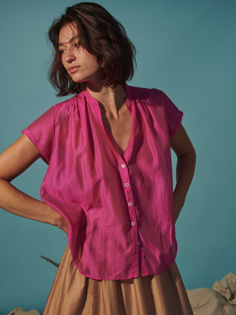 Blaire Shirt in Gossamer - Orchid