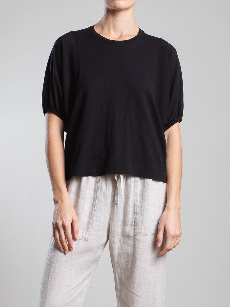 Colby Tee in Supima Slub - Black