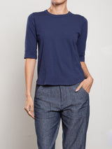 Giada Slim Crew in Supima Slub - Blueberry