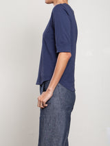 Giada Slim Crew in Supima Slub - Blueberry