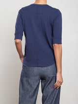 Giada Slim Crew in Supima Slub - Blueberry