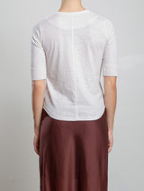 Giada Slim Crew in Supima Slub - Fog