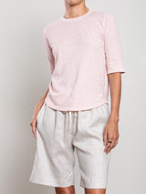 Giada Slim Crew in Supima Slub - Petal