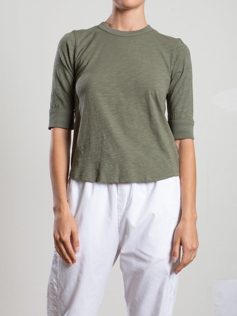 Giada Slim Crew in Supima Slub - Artichoke