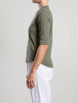 Giada Slim Crew in Supima Slub - Artichoke