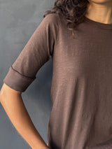 Giada Slim Crew in Supima Slub - Bittersweet