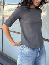 Giada Slim Crew in Supima Slub - Lava