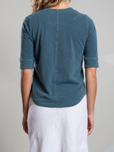 Giada Slim Crew in Supima Slub - Sea
