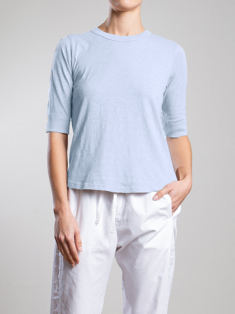 Giada Slim Crew in Supima Slub - Sky