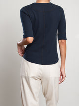Giada Slim Crew in Thermal - Ink