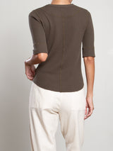 Giada Slim Crew in Thermal - Moss