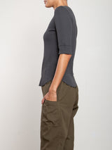 Giada Slim Crew in Thermal - Vintage Black