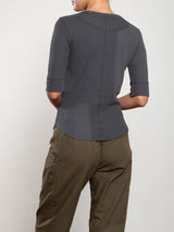 Giada Slim Crew in Thermal - Vintage Black