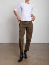 Giada Slim Crew in Thermal - White