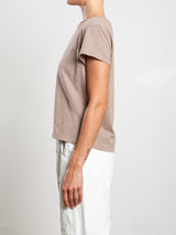Kerri Boxy Crop Tee in Supima Slub - Foundation