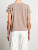 Kerri Boxy Crop Tee in Supima Slub - Foundation