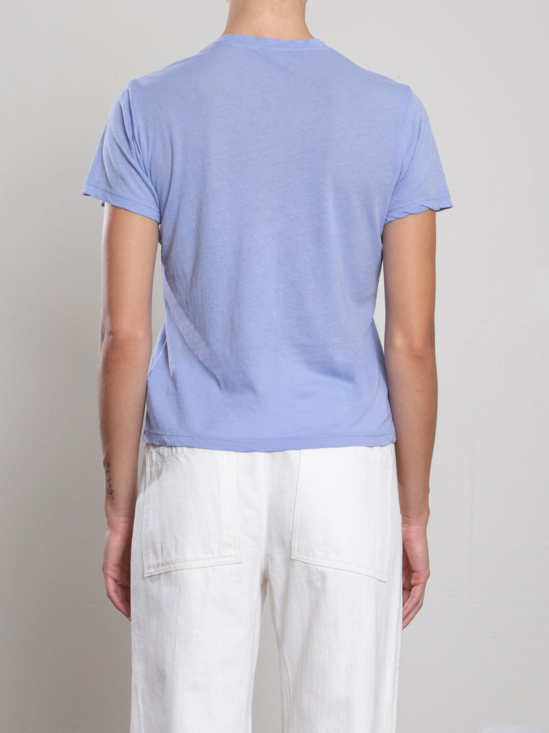 Audrey Baby Tee in Tissue Jersey  - Cornflower