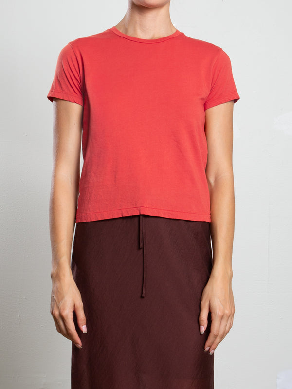 Audrey Baby Tee in Tissue Jersey  - Poppy