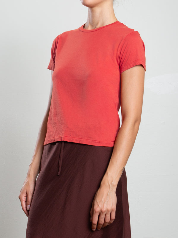 Audrey Baby Tee in Tissue Jersey  - Poppy