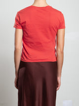 Audrey Baby Tee in Tissue Jersey  - Poppy