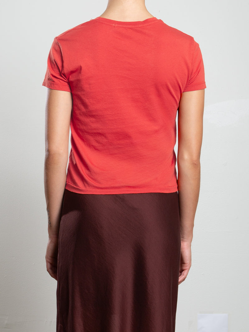 Audrey Baby Tee in Tissue Jersey  - Poppy