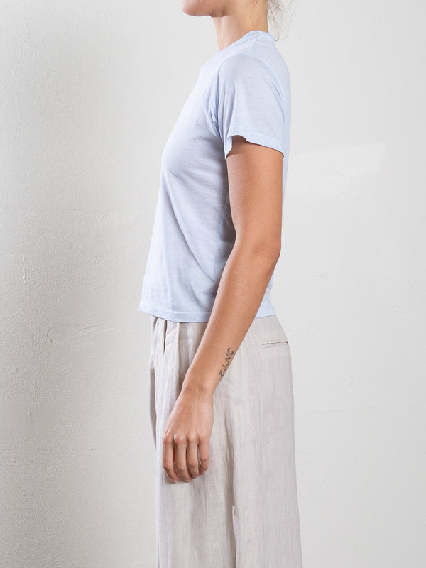 Classic Crewneck Tee in Supima Slub - Sky