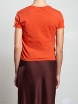 Audrey Baby Tee in Tissue Jersey - Tomato