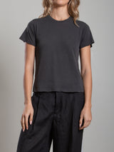 Audrey Baby Tee in Tissue Jersey - Vintage Black