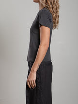 Audrey Baby Tee in Tissue Jersey - Vintage Black