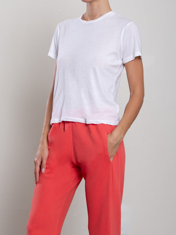 Audrey Baby Tee in Tissue Jersey  - White