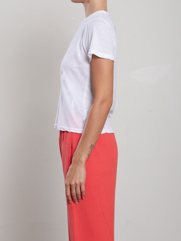 Audrey Baby Tee in Tissue Jersey  - White