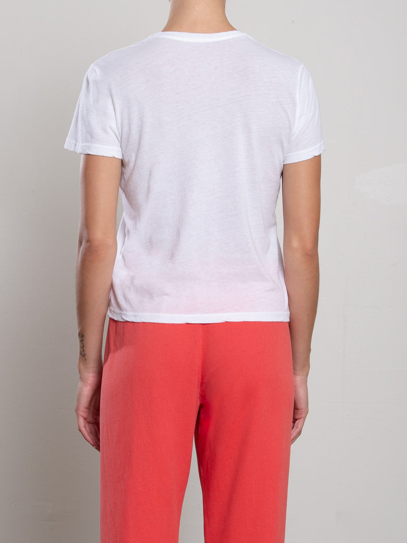 Audrey Baby Tee in Tissue Jersey  - White