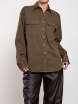 Justin Workshirt in Stretch Twill - Army