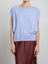 Terrance Tuck Tee in Tissue Jersey - Cornflower