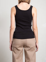 Cass Tank in Lightweight Rib - Black