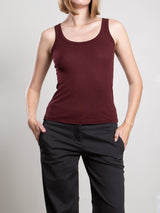 Cass Tank in Lightweight Rib - Marsala