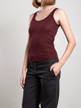 Cass Tank in Lightweight Rib - Marsala