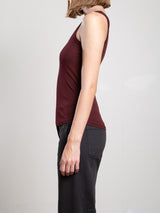 Cass Tank in Lightweight Rib - Marsala