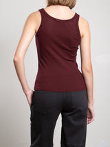 Cass Tank in Lightweight Rib - Marsala