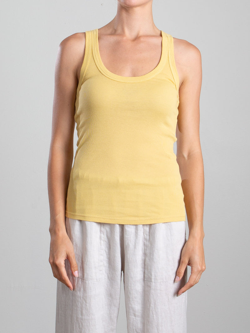 Cass Tank in Lightweight Rib - Bamboo